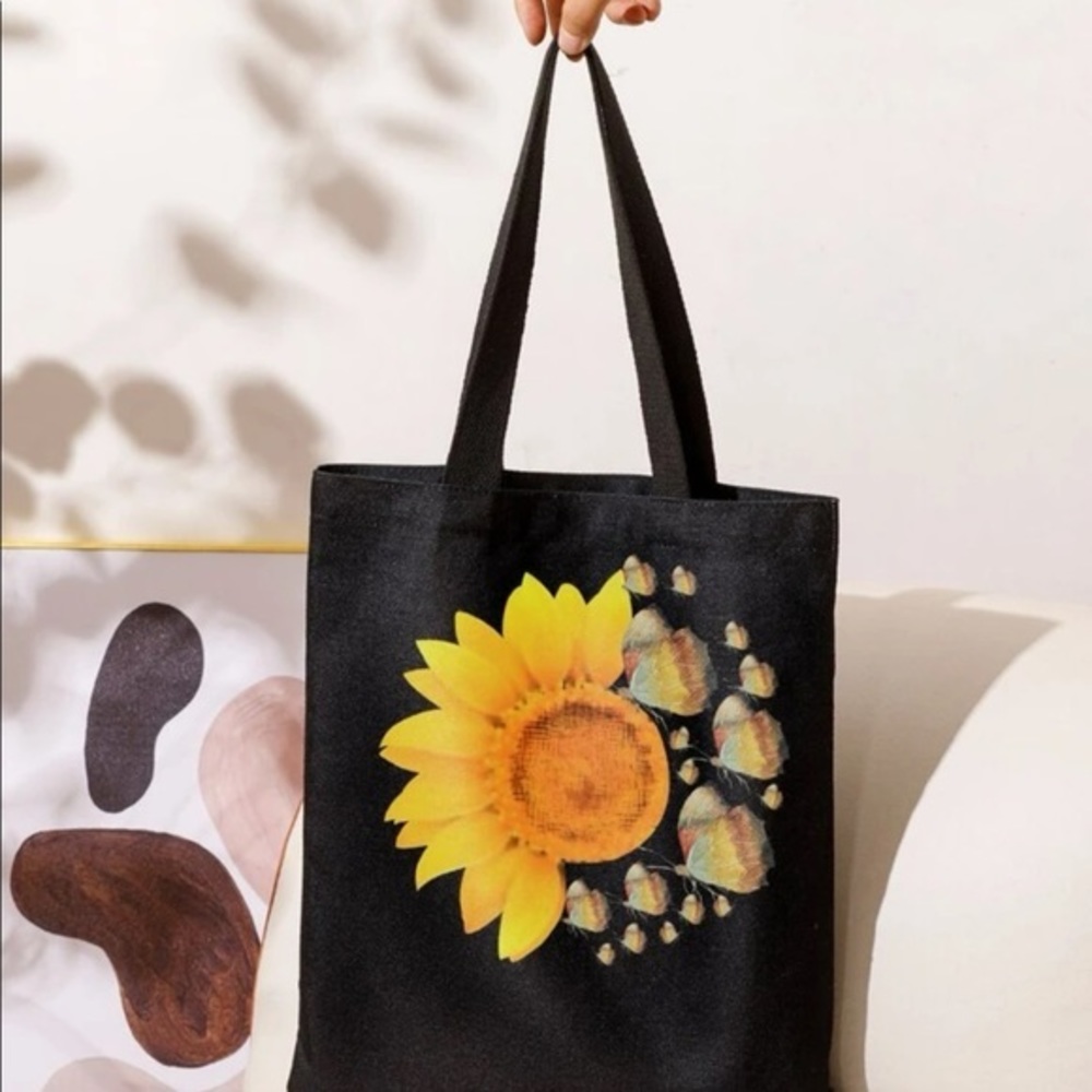 Sunflower Graphic Shopping Bag - Picture 6 of 6